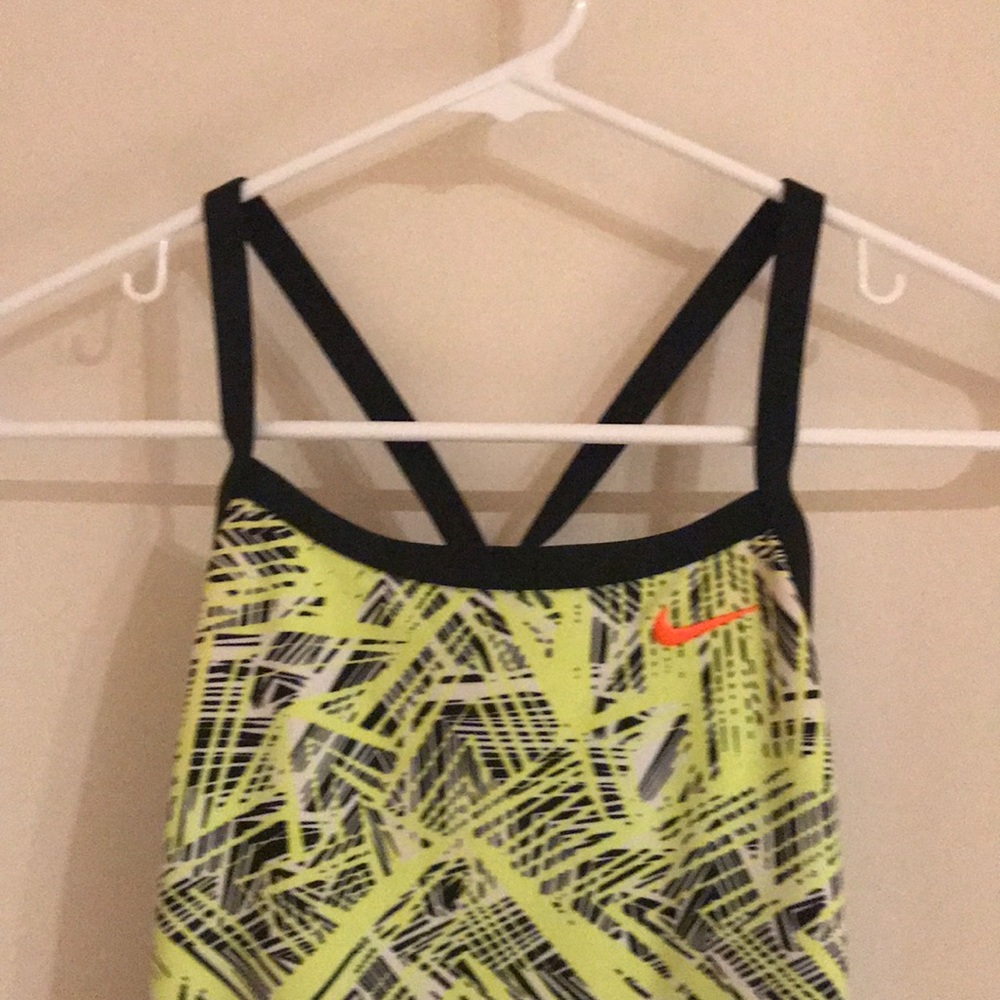 Yellow Nike One Piece Swim Suit
